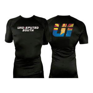 Undisputed South All Black Custom Rash Guards Short Sleeves #8059 A