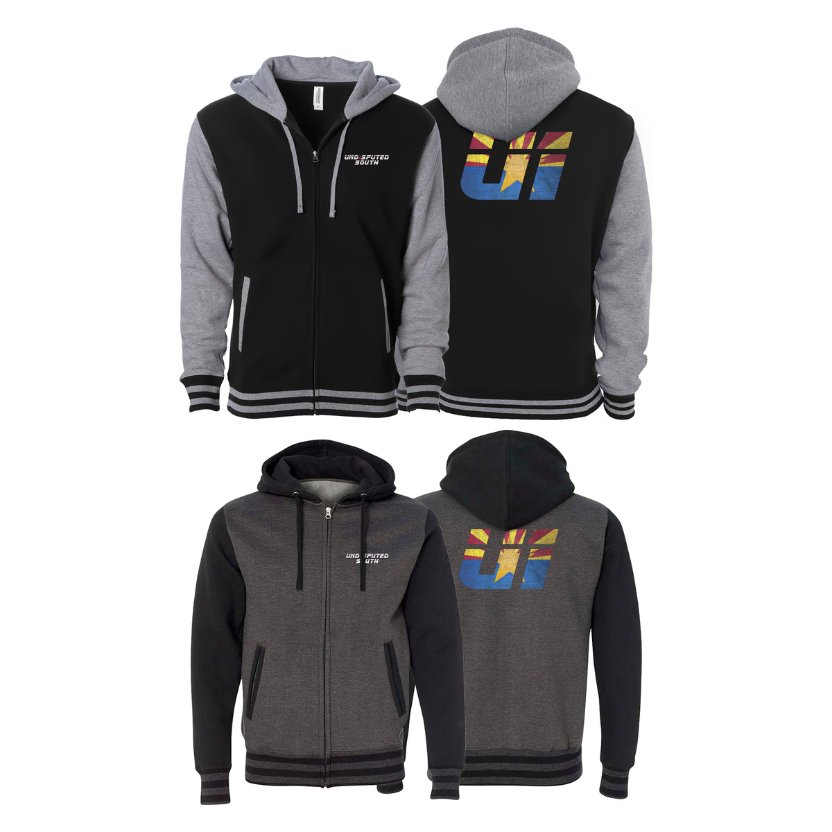 Undisputed South Academy Varsity Zip-Up Hoodies #8059 B