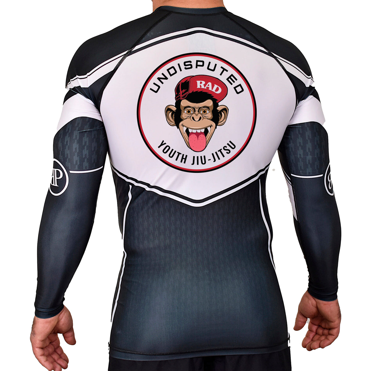 Undisputed South Academy Rash Guards Black/White #8059 C