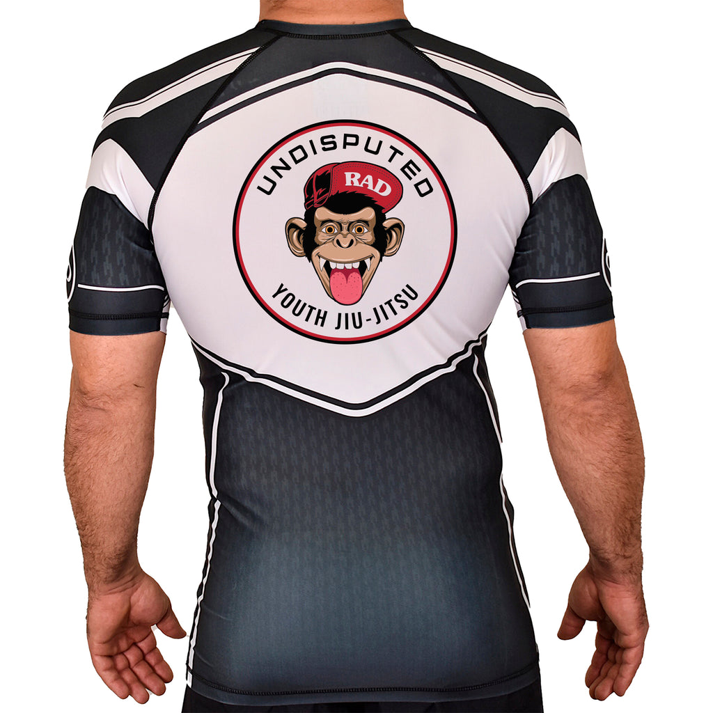 Undisputed South Academy Rash Guards Black/White #8059 C