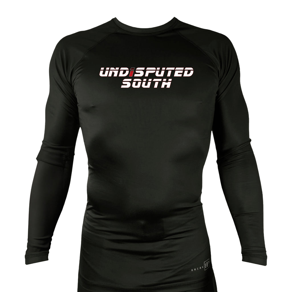 Undisputed South All Black Custom Rash Guards Long Sleeves #8059 C