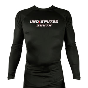 Undisputed South All Black Custom Rash Guards Long Sleeves #8059 C