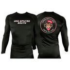 Undisputed South All Black Custom Rash Guards Long Sleeves #8059 C