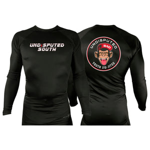 Undisputed South All Black Custom Rash Guards Long Sleeves #8059 C
