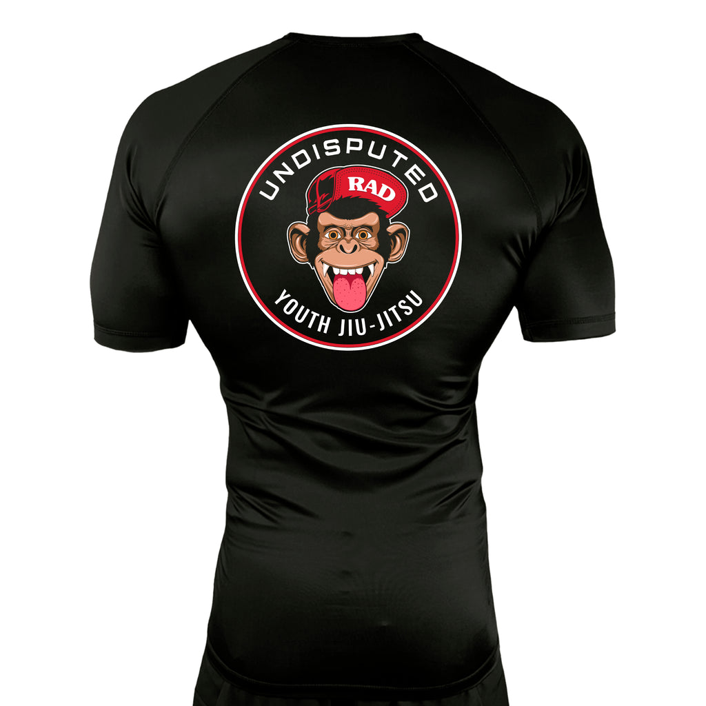 Undisputed South All Black Custom Rash Guards Short Sleeves #8059 C
