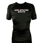Undisputed South All Black Custom Rash Guards Short Sleeves #8059 C