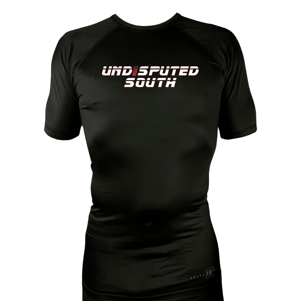 Undisputed South All Black Custom Rash Guards Short Sleeves #8059 C
