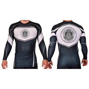 Chad Shepherd Academy Rash Guards Black/White #8060 A