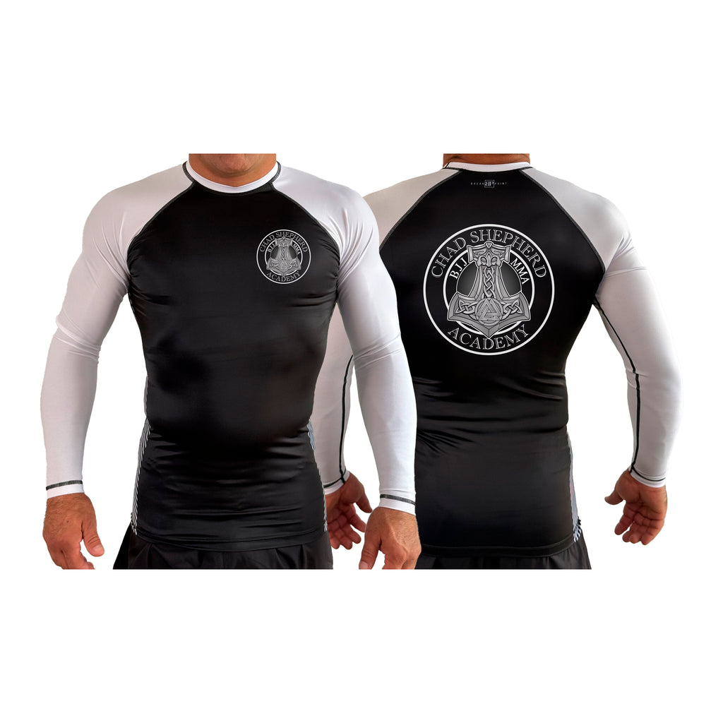 Chad Shepherd All Black Ranked Long Sleeve Rash Guards #8060 A