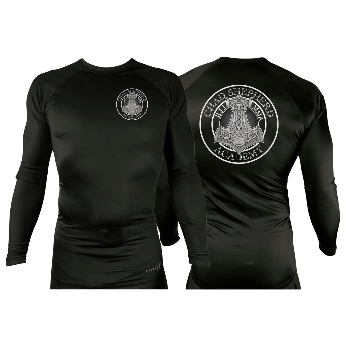 Chad Shepherd All Black Custom Rash Guards Long Sleeves #8060 A