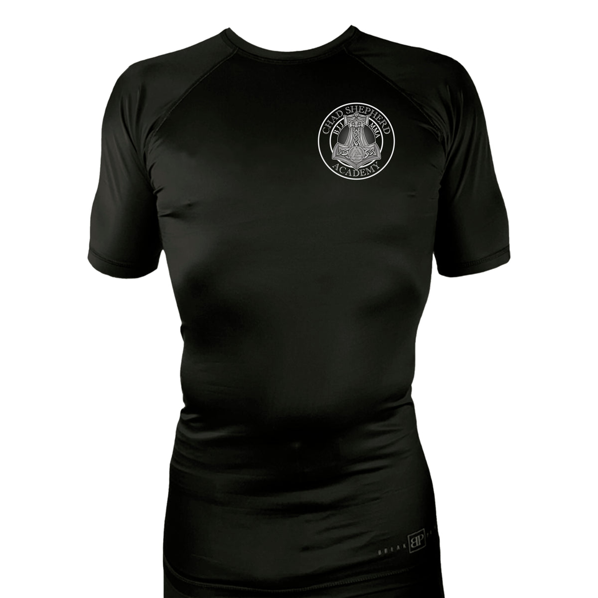 Chad Shepherd All Black Custom Rash Guards Short Sleeves #8060 A