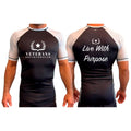 Veterans Breakthrough All Black Ranked Short Sleeve Rash Guards #8061 A
