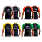 Veterans Breakthrough All Black Ranked Short Sleeve Rash Guards #8061 A