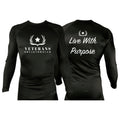 Veterans Breakthrough All Black Custom Rash Guards Long Sleeves #8061 A