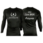 Veterans Breakthrough All Black Custom Rash Guards Long Sleeves #8061 A
