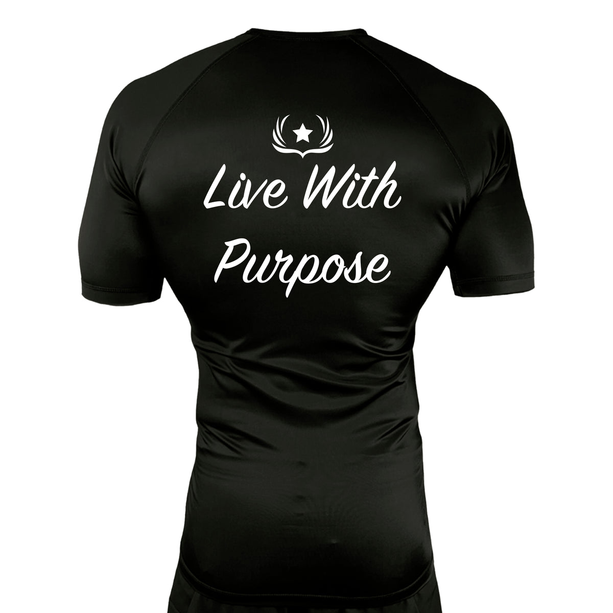 Veterans Breakthrough All Black Custom Rash Guards Short Sleeves #8061 A