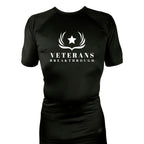 Veterans Breakthrough All Black Custom Rash Guards Short Sleeves #8061 A