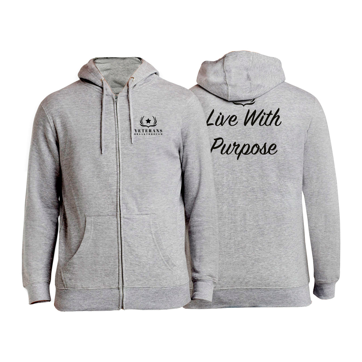 Veterans Breakthrough Academy Zip-Up Hoodies #8061 A