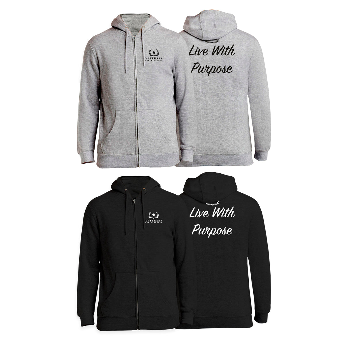 Veterans Breakthrough Academy Zip-Up Hoodies #8061 A