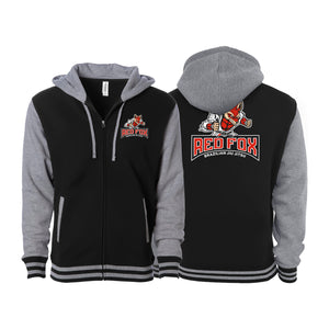 Red Fox Brazilian Jiu-Jitsu Academy Varsity Zip-Up Hoodies #8062 A 