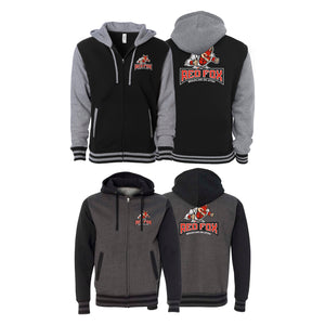 Red Fox Brazilian Jiu-Jitsu Academy Varsity Zip-Up Hoodies #8062 A 
