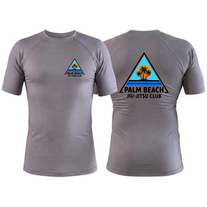 Palm Beach Jiu-Jitsu Club Gray Custom Rash Guards Short Sleeve #8063 A 