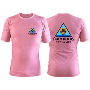 Palm Beach Jiu-Jitsu Club Pink Custom Rash Guards Short Sleeve #8063 A 