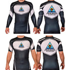 Palm Beach Jiu-Jitsu Club Academy Rash Guards Black/White #8063 A 