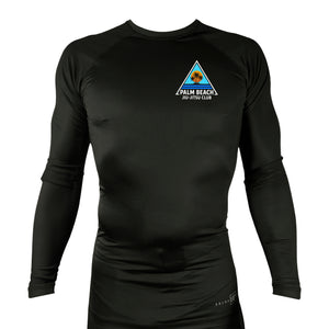 Palm Beach Jiu-Jitsu Club All Black Custom Rash Guards Long Sleeves #8063 A 