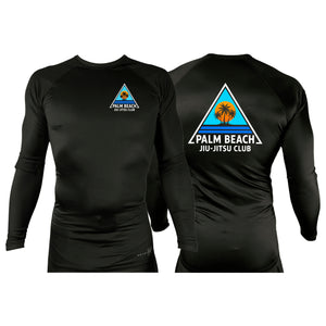 Palm Beach Jiu-Jitsu Club All Black Custom Rash Guards Long Sleeves #8063 A 