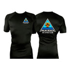 Palm Beach Jiu-Jitsu Club All Black Custom Rash Guards Short Sleeves #8063 A 