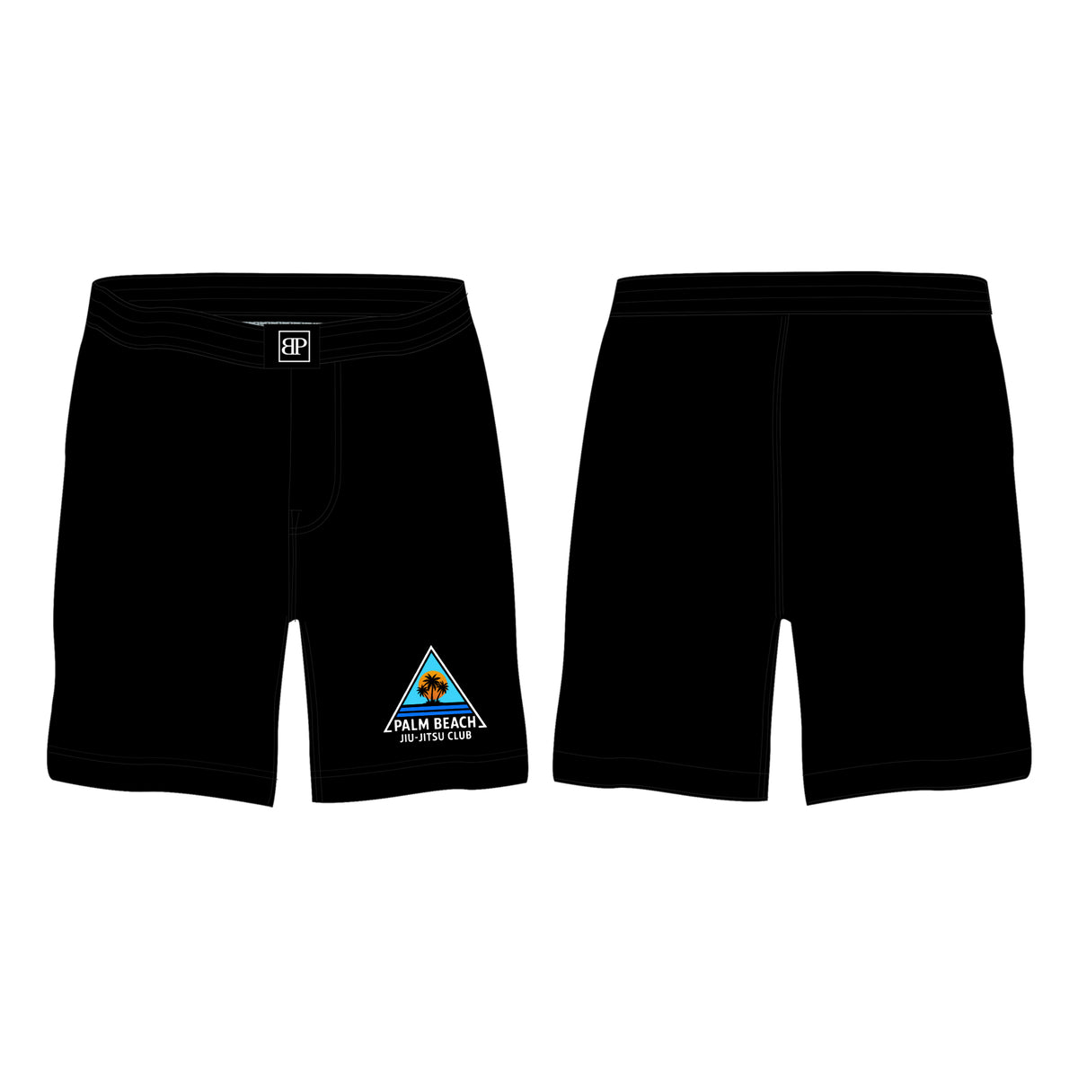 Palm Beach Jiu-Jitsu Club All Black Custom Shorts #8063 A 