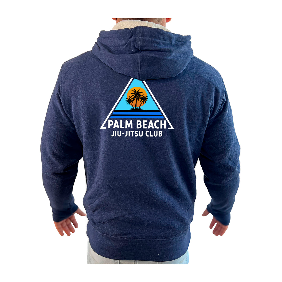 Palm Beach Jiu-Jitsu Club Academy Sherpa Lined Zip-Up Hoodie #8063 A 