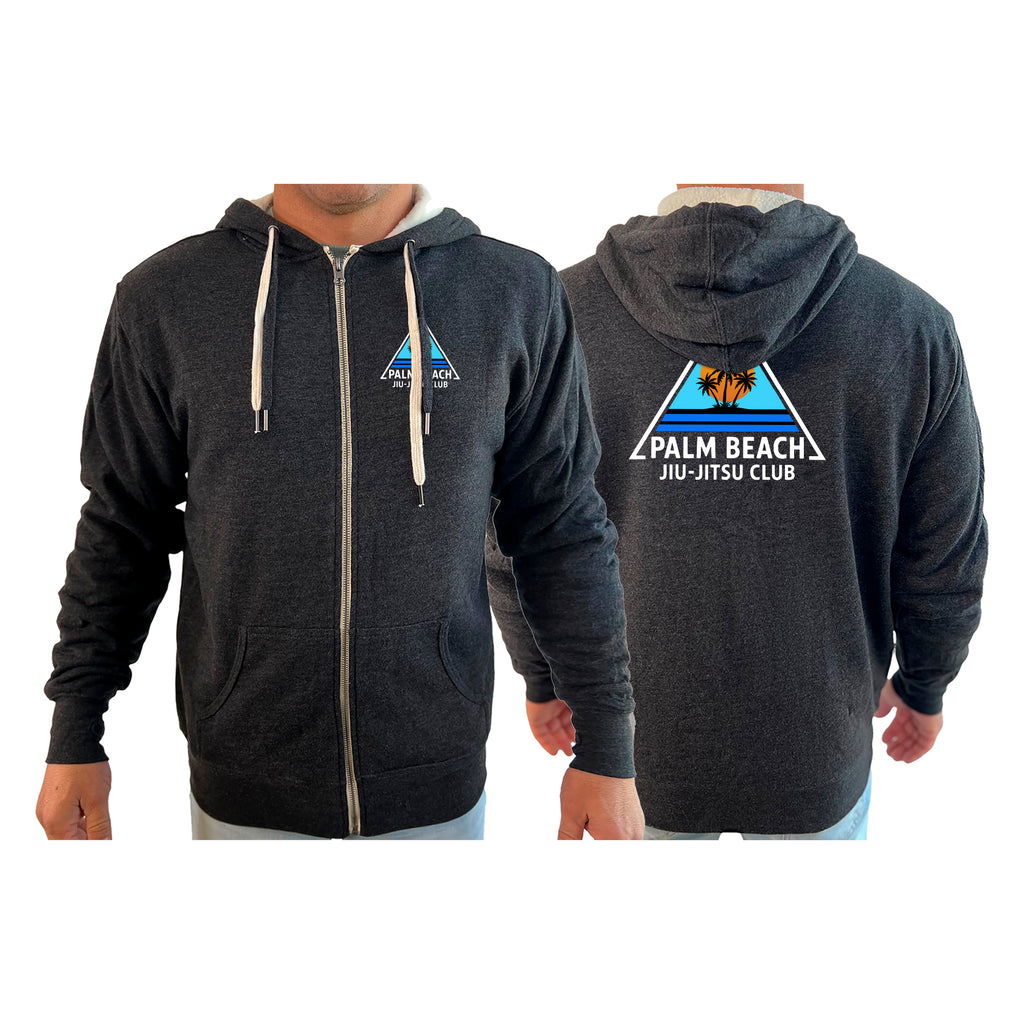 Palm Beach Jiu-Jitsu Club Academy Sherpa Lined Zip-Up Hoodie #8063 A 