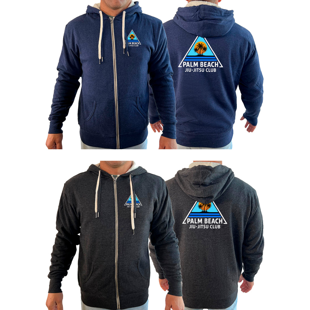 Palm Beach Jiu-Jitsu Club Academy Sherpa Lined Zip-Up Hoodie #8063 A 
