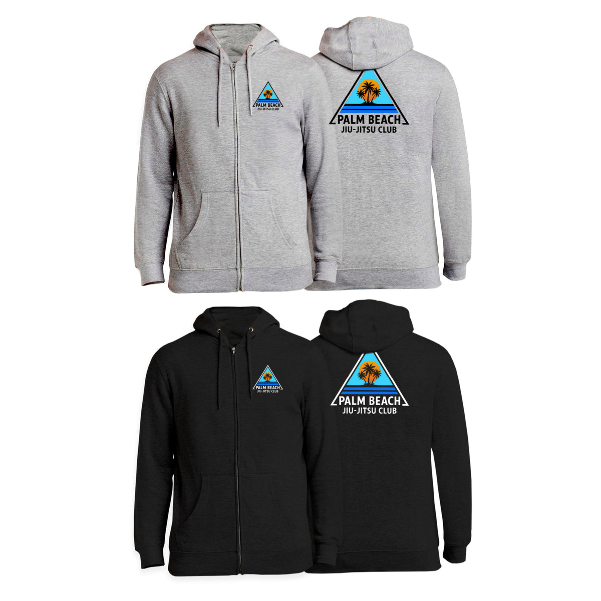 Palm Beach Jiu-Jitsu Club Academy Zip-Up Hoodies #8063 A 