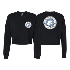 Plus One Defense Systems Women's Cropped Crewneck Sweatshirt #8064 A