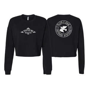 Plus One Defense Systems Women's Cropped Crewneck Sweatshirt #8064 B