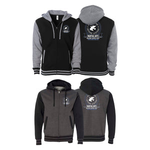 Plus One Defense Systems Academy Varsity Zip-Up Hoodies #8064 D