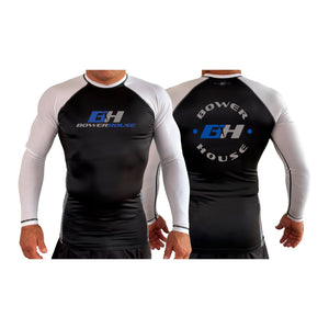 Bowerhouse MMA All Black Ranked Long Sleeve Rash Guards #8065 A