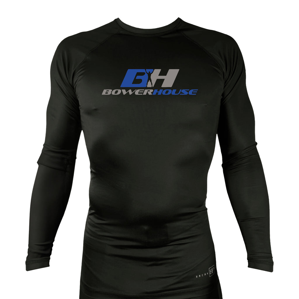 Bowerhouse MMA All Black Custom Rash Guards Long Sleeves #8065 A