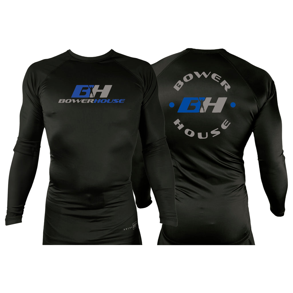 Bowerhouse MMA All Black Custom Rash Guards Long Sleeves #8065 A