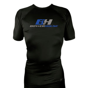 Bowerhouse MMA All Black Custom Rash Guards Short Sleeves #8065 A