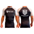 Battles Jiu Jitsu All Black Ranked Short Sleeve Rash Guards #8066 A