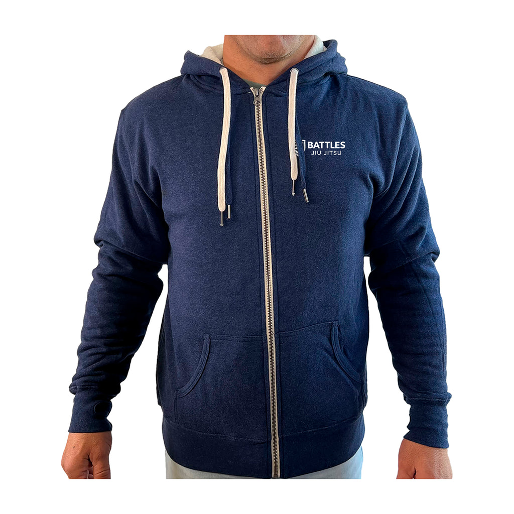 Battles Jiu Jitsu Academy Sherpa Lined Zip-Up Hoodie #8066 B