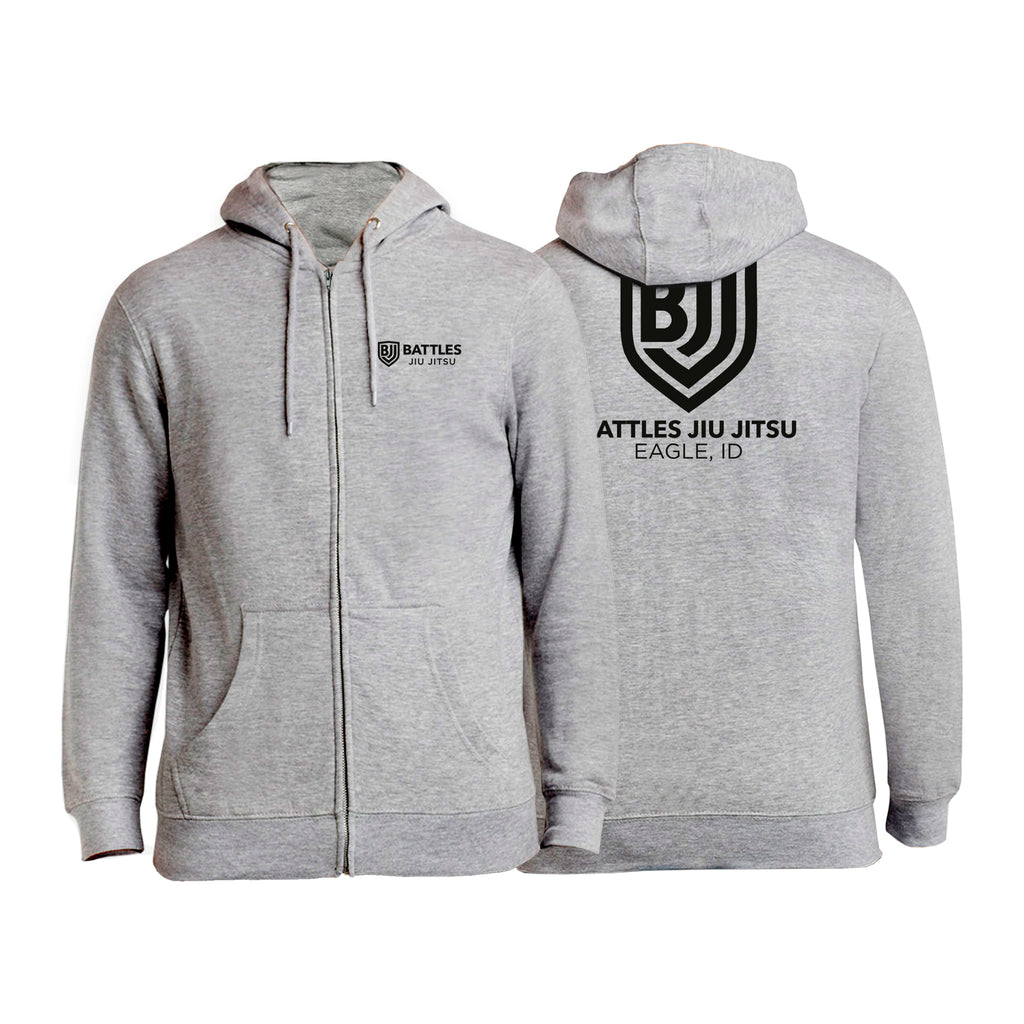 Battles Jiu Jitsu Academy Zip-Up Hoodies #8066 B