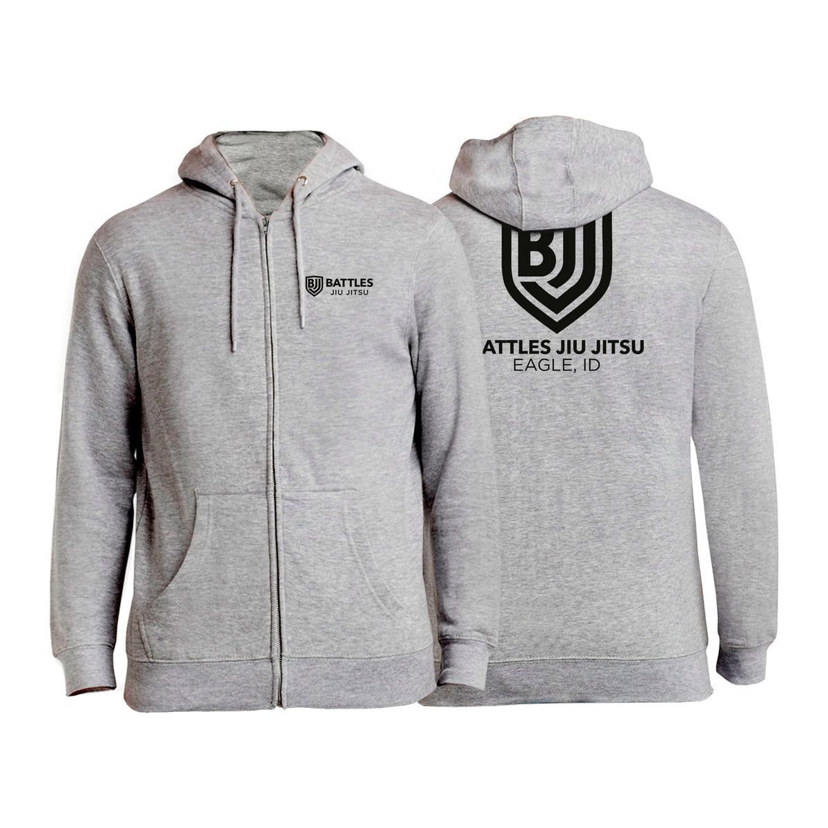 Battles Jiu Jitsu Academy Zip-Up Hoodies #8066 B