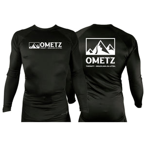 Ometz Jiu-Jitsu All Black Custom Rash Guards Long Sleeves #8067 A