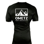 Ometz Jiu-Jitsu All Black Custom Rash Guards Short Sleeves #8067 A