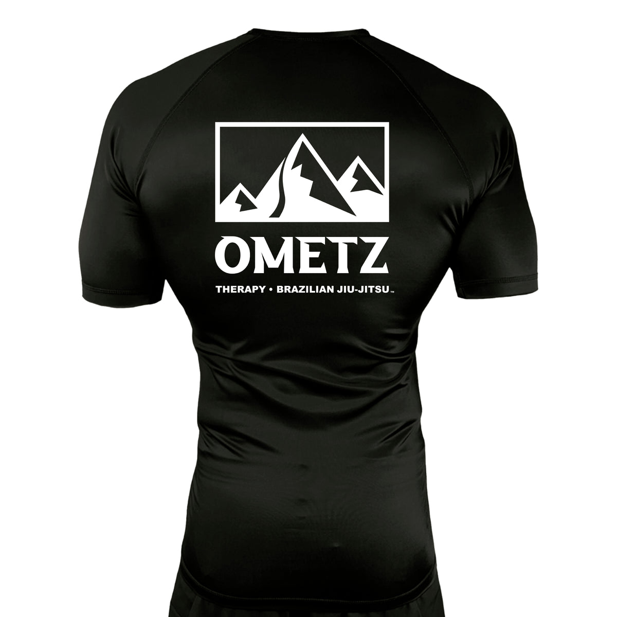 Ometz Jiu-Jitsu All Black Custom Rash Guards Short Sleeves #8067 A
